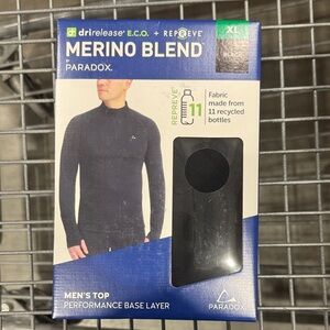 Paradox Black Merino Blend Men's Base Layer